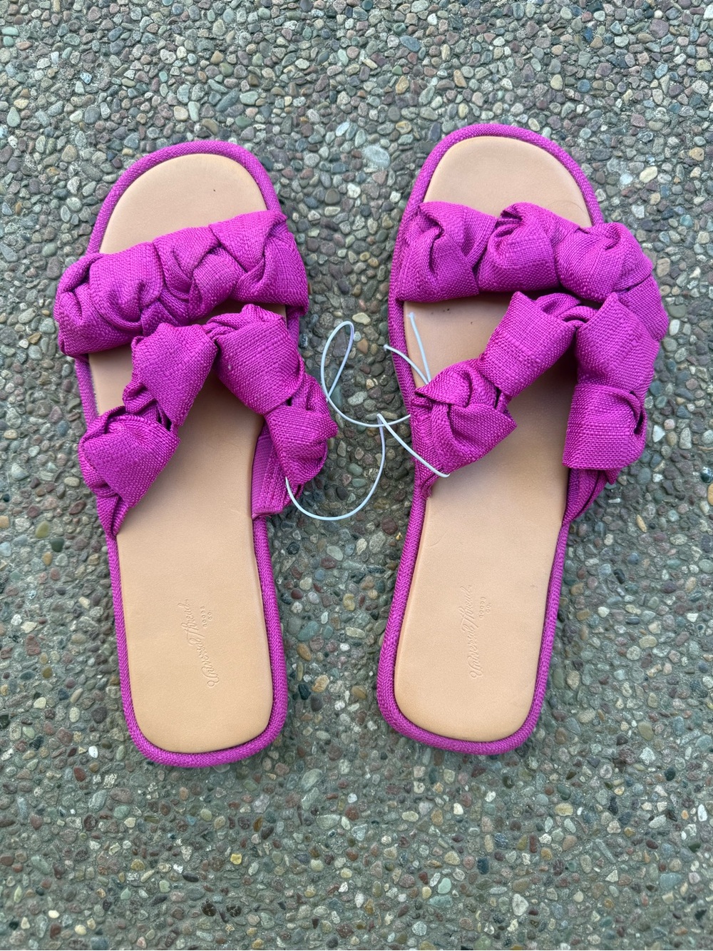 Universal Thread Fuchsia Braided Slide Sandals NWT